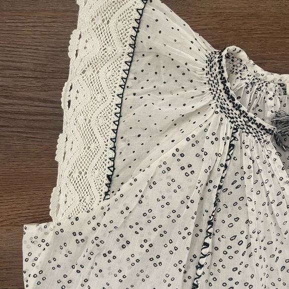 Ulla Johnson Rena Cream Top Flutter Sleeve Cotton - Picture 11 of 14